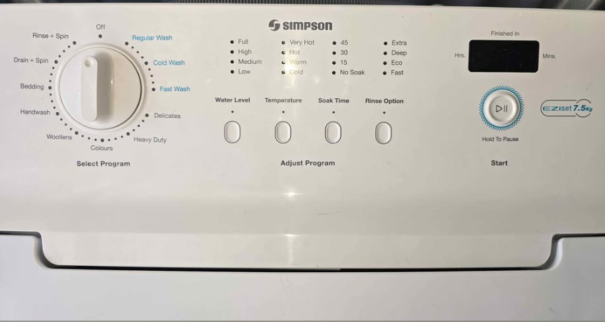 Simpson 7.5kg Top Load Washer