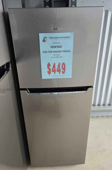 Hisense 230L Stainless Top Mount Fridge