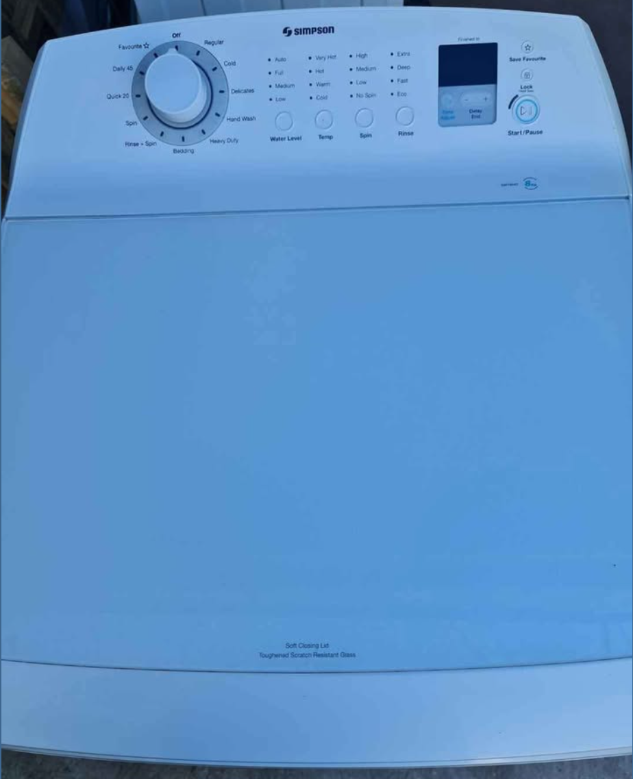 Simpson 8KG Top Load Washer
