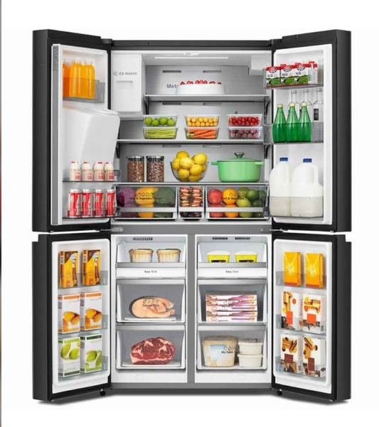 Hisense 4 Door Ice/Water Black Fridge 585L