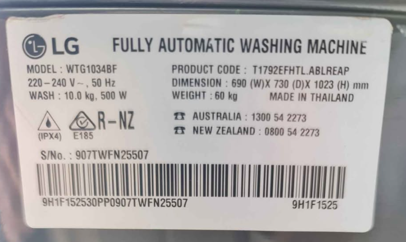 Lg 10kg Top Load Washer Stainless