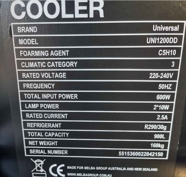900L Commercial Fridge