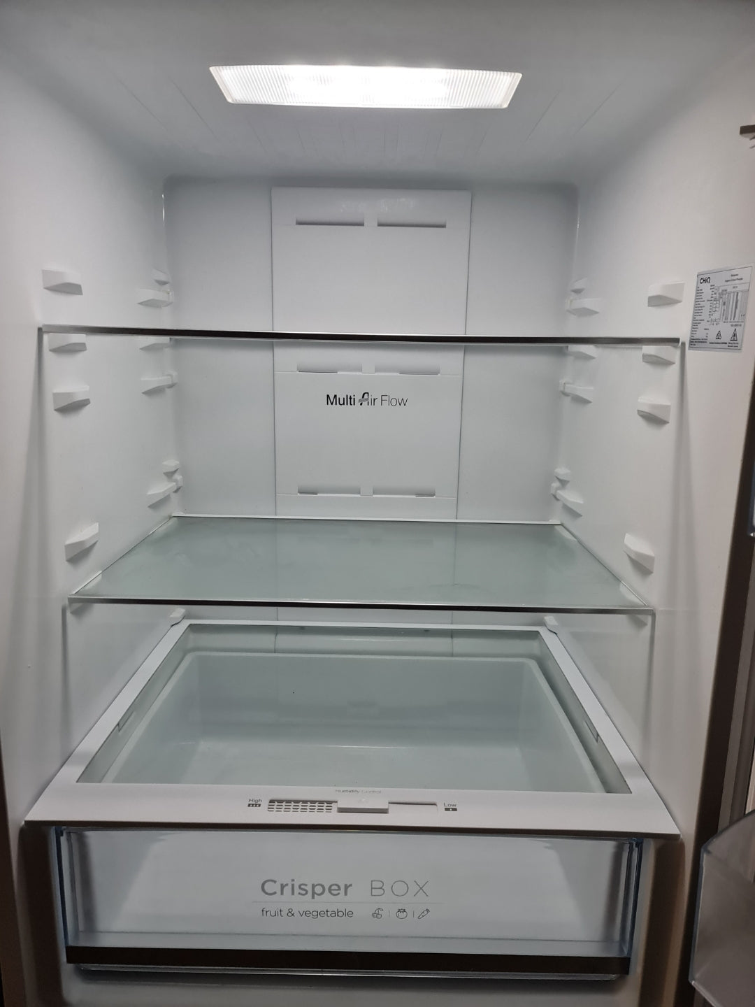Chiq 432L Black Bottom Mount Fridge