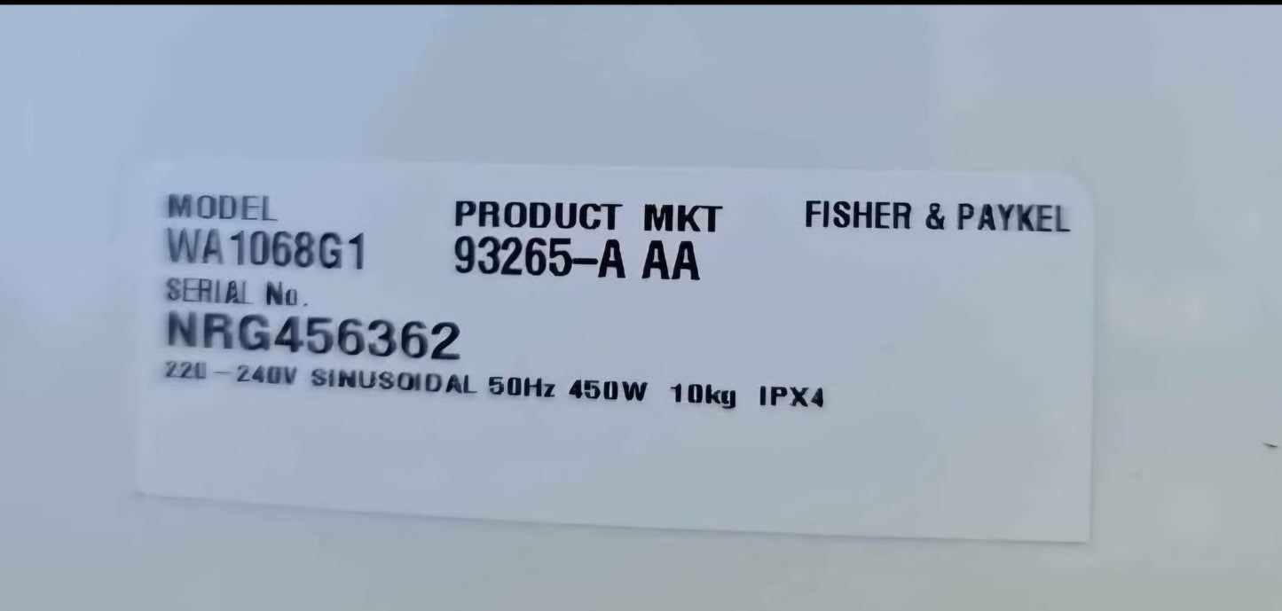 Fisher Paykel 10kg Top Load Washer