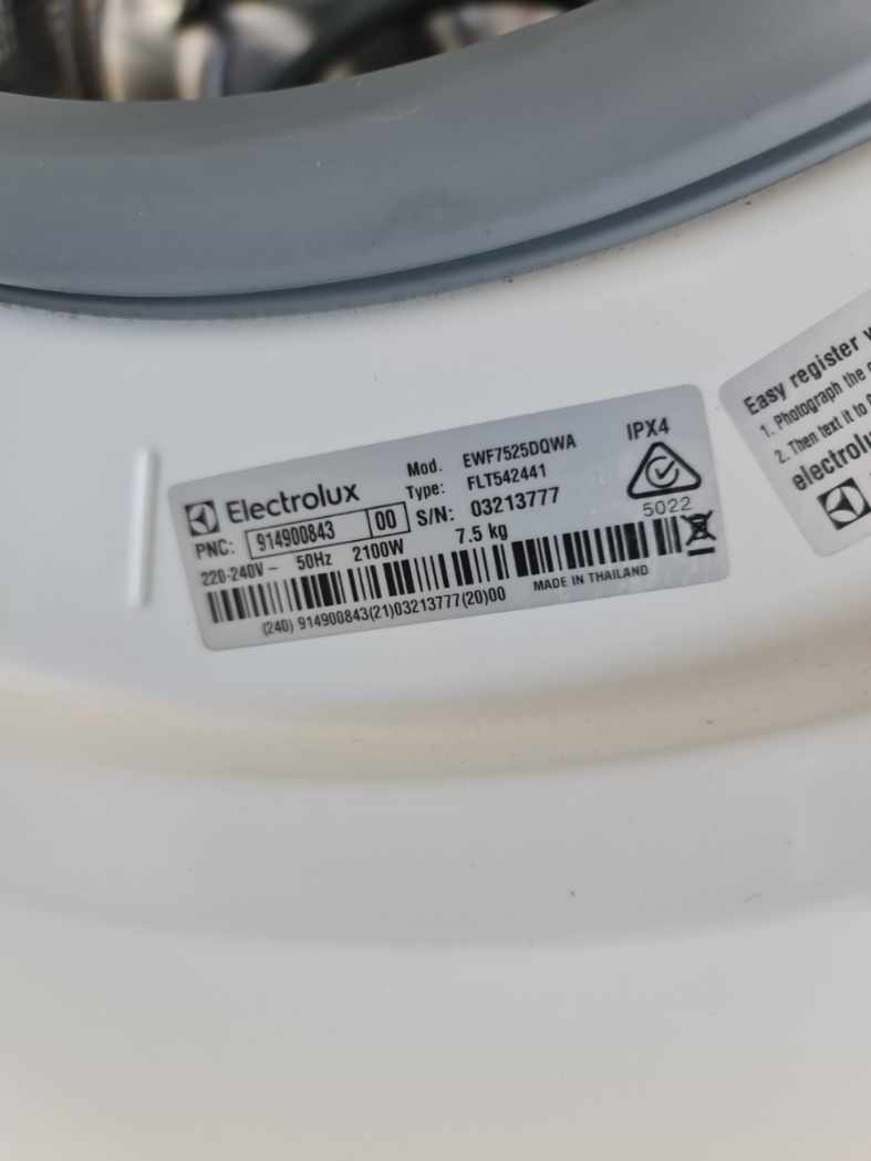 Electrolux Front Load Washer 7.5kg