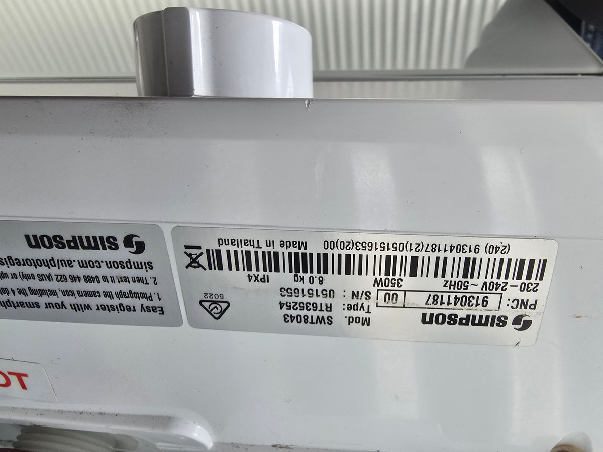 Simpson 8kg top load washer