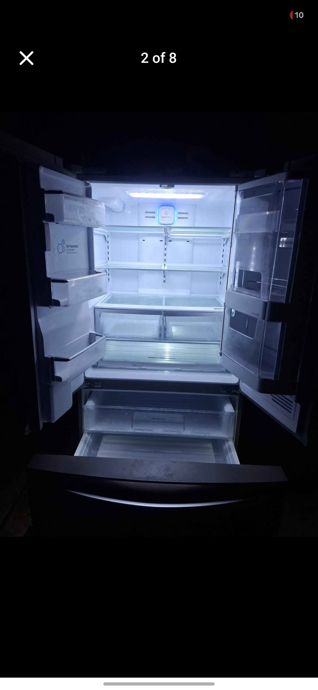 Lg 900L w/water & Ice plumbed fridge freezer