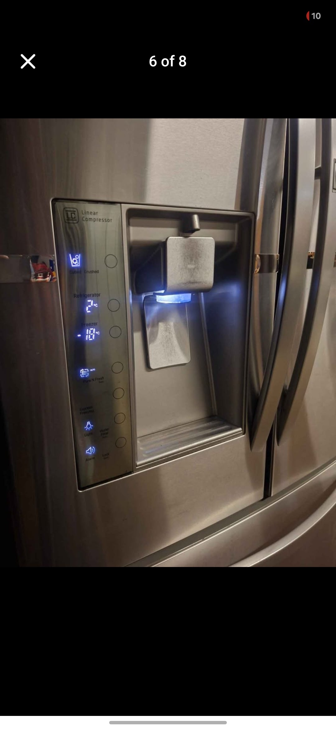 Lg 900L w/water & Ice plumbed fridge freezer