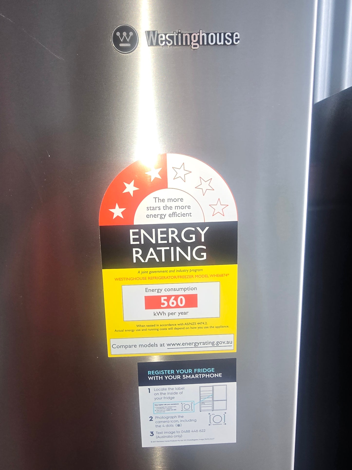 Westinghouse 681L Ice/ Water Fridge