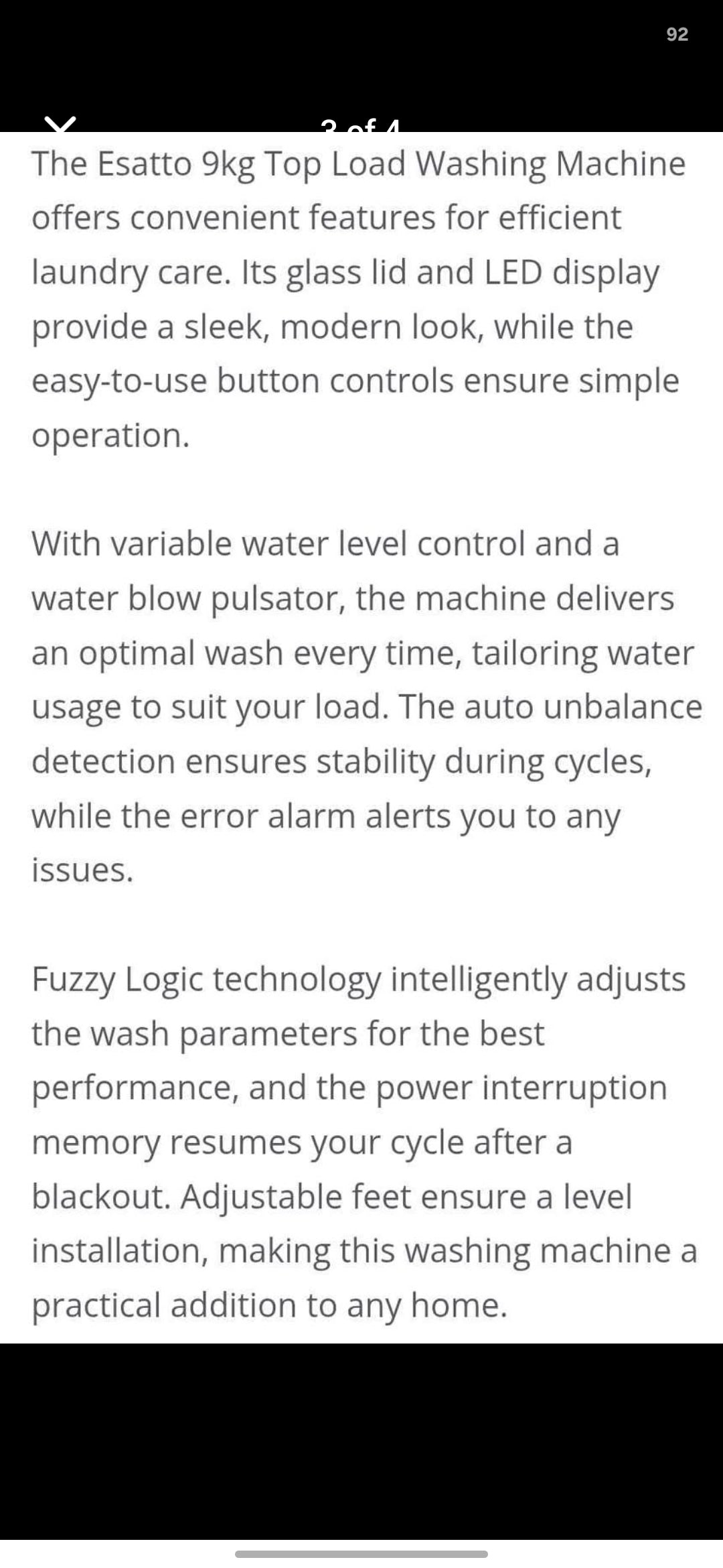 9kg Top Load Washer