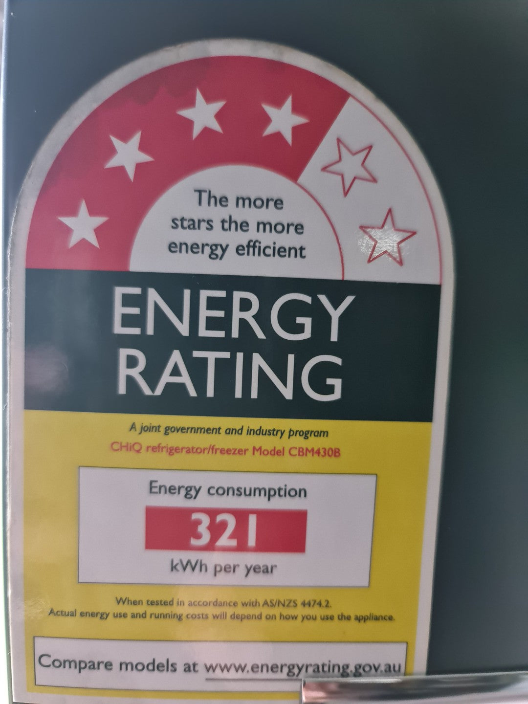 Chiq 432L Black Bottom Mount Fridge