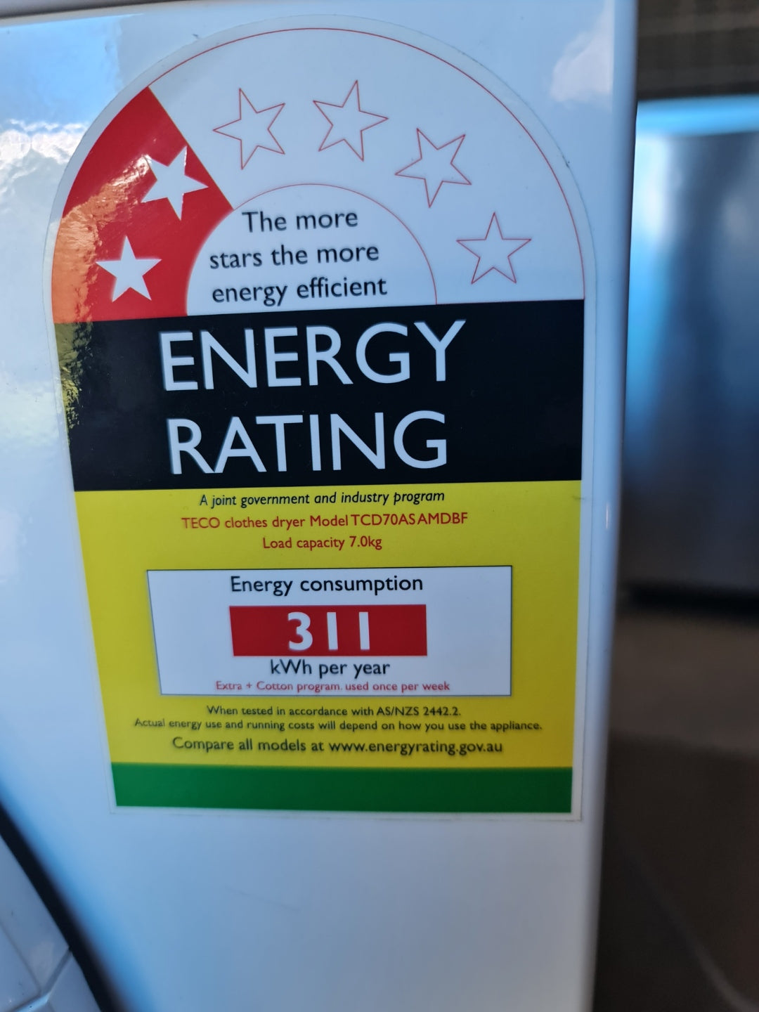 Near new Teco Dryer 7kg