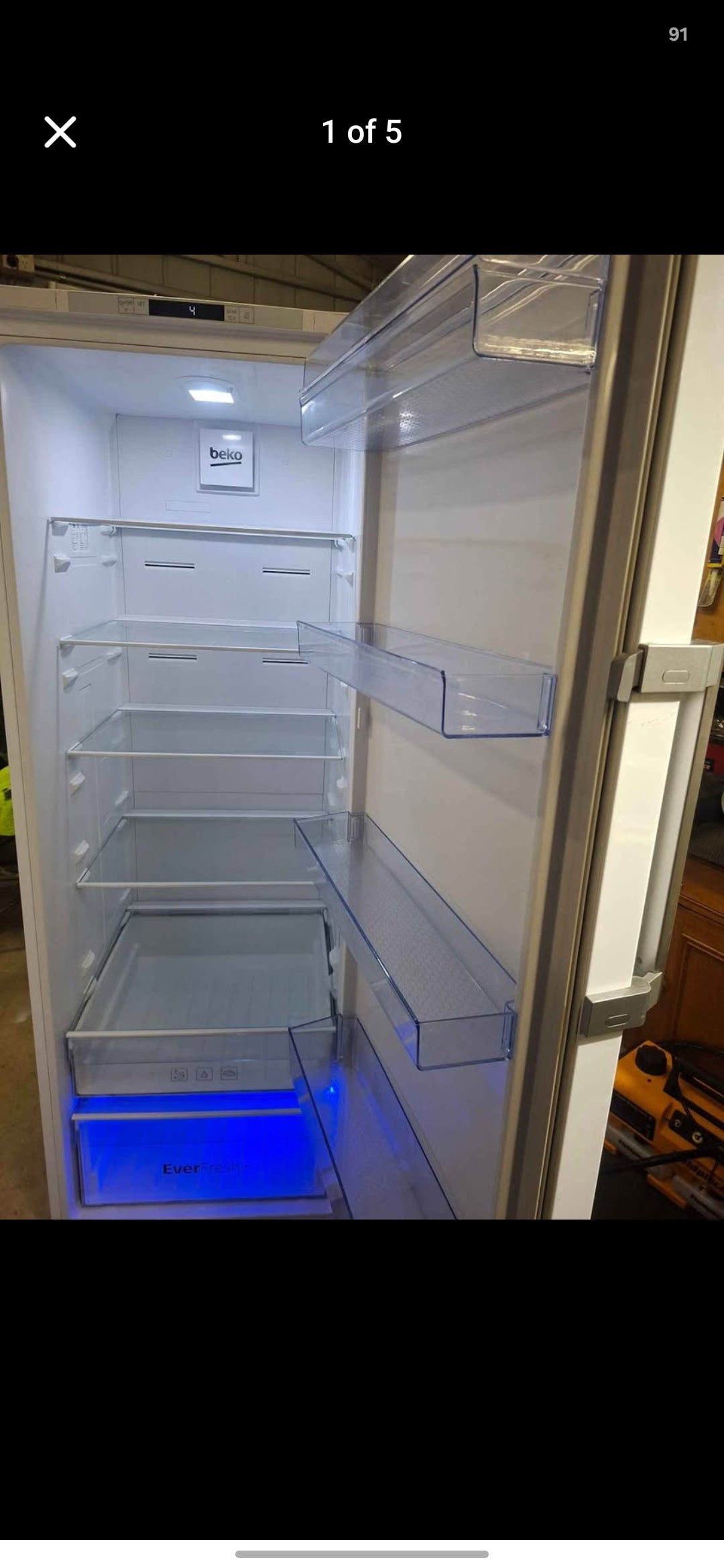 Beko 351L Upright Fridge